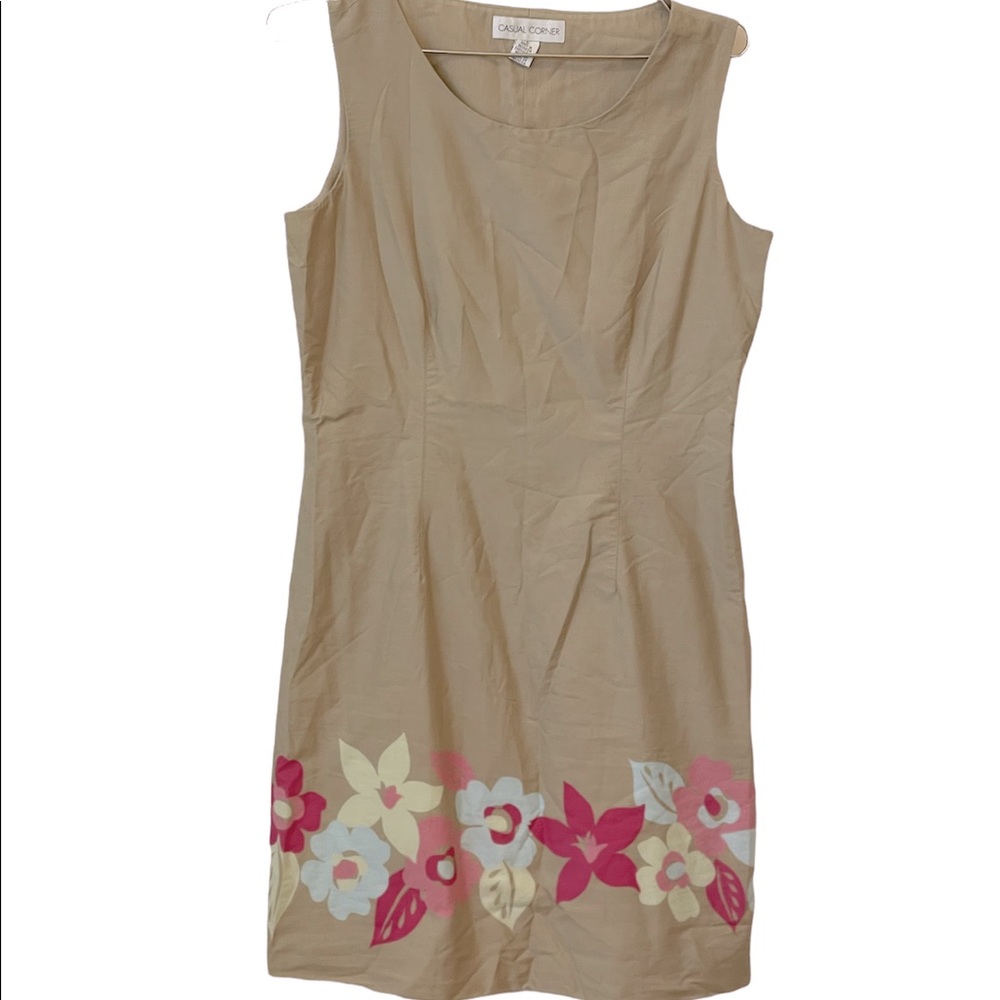 “Warhol” flowers vintage sheath dress